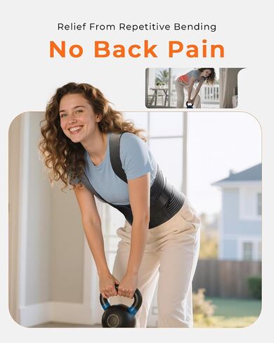 Ultra Breathable Work Back Brace for Men & Women [Upgraded Medical-Grade Support] Lower Back Support Belt with Removable Suspenders - Pain Relief for Lifting, Warehouse, Construction, Moving in Saudi Arabia