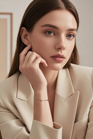 Bracelet,Stainless Steel,14K Golden Plated,Round Cake Pendant with Love Words,7.8 inches(20cm) in Kuwait