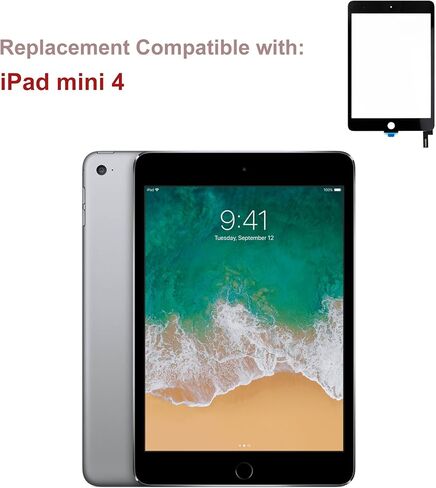 New Touch Screen Digitizer Replacement for iPad Mini 4 2015 A1538 A1550 with OCA Adhesive Repair Tools Kit-No LCD Screen in Saudi Arabia