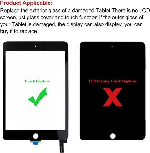 New Touch Screen Digitizer Replacement for iPad Mini 4 2015 A1538 A1550 with OCA Adhesive Repair Tools Kit-No LCD Screen in Saudi Arabia