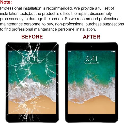 New Touch Screen Digitizer Replacement for iPad Mini 4 2015 A1538 A1550 with OCA Adhesive Repair Tools Kit-No LCD Screen in Saudi Arabia