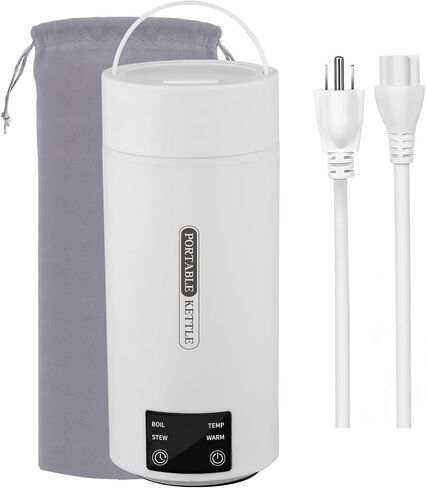 Protable Travel Electric Kettle 304 Stainless Steel Small Water Boiler 450ml USB and Plug in Water Heater with Bag in Saudi Arabia