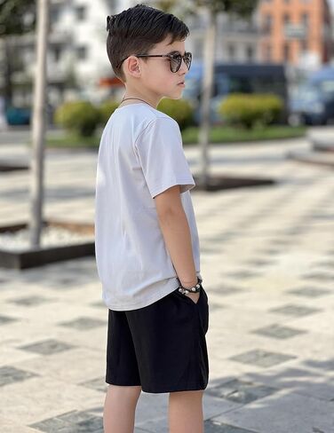 أرشينر بويز ملابس الصيفية مجموعة 3 أسنان زهرة قصيرة الأكمام وسراويل القصيرة ملابس غير رسمية لمدة 5-12 سنة in Kuwait