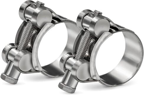 6 Pack 32-35mm T-Bolt Hose Clamp, Stainless Steel_304 Intercooler Pipe Tube Clamps, Turbo Pipe Clamps, Clamp Adjustable Range 1.25"-1.37" in Saudi Arabia