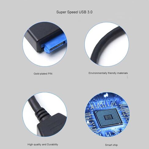 2IN1 SATA to USB 3.0 Adapter with Power Supply, Hard Drive Adapter for 3.5"& 2.5 inch SSD/HDD- External Hard Drive Converter,Sata Cable to USB C /A, Support Seagate Wd Hitachi Toshiba Samsung in Kuwait