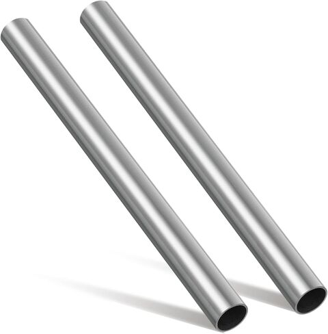 Hicarer 2 Pcs 1-1/2" OD 304 Stainless Steel Tubing 24 Inch Length Thickened Pipe Wall & Weldable Tubing 16 Gauge Round Metal Tube Industrial for Home Furnishing, Machinery in Saudi Arabia