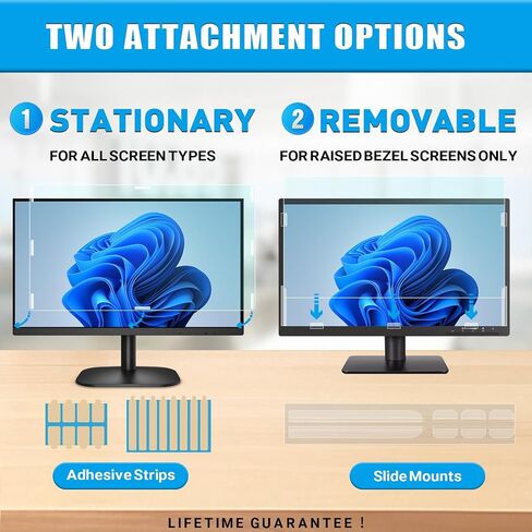 PYS 24 Inch Monitor Privacy Screen for 16:9 Computer Monitors – Anti-Glare Removable Filter Shields Sensitive Data, Reduces Blue Light & Protects Eyes for Home/Office Use in Saudi Arabia