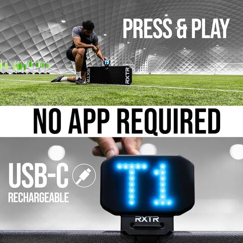 نظام تدريب كرة القدم RXTR PRO Coach - ضوء رد الفعل الذكي ولوحة ارتداد كرة القدم مع تسجيل في الوقت الحقيقي، 17 تدريبًا مبرمجًا مسبقًا، تدريب مجاني لجميع مستويات المهارة in Saudi Arabia