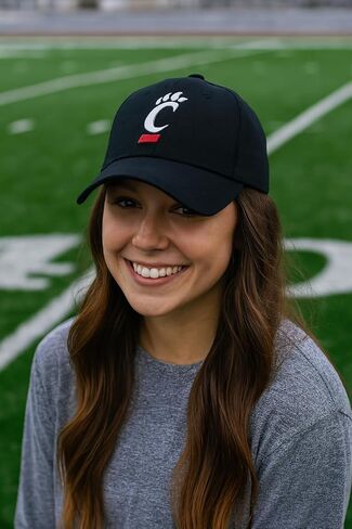 قبعة University Cincinnati Classic Edition MVP قبعة شعار الفريق مطرزة قابلة للتعديل (أسود) in Saudi Arabia