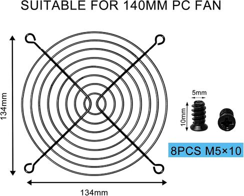4 PCS 120mm Fan Grill 120mm Fan Bracket PC Fan Grill PC Fan Cover Fan-Shaped Grill (Black 120mm) in Saudi Arabia