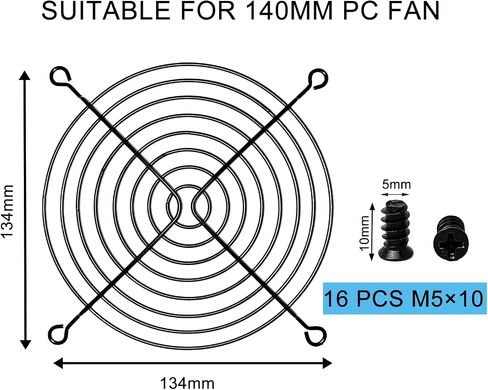 4 PCS 120mm Fan Grill 120mm Fan Bracket PC Fan Grill PC Fan Cover Fan-Shaped Grill (Black 120mm) in Saudi Arabia