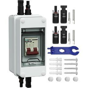 Solar DC Dischonnect Switch 16 AMP 500V DC Breaker Miniature Circuit مع مربع مقاوم للماء IP65 لـ PV stystem و RV و Solar في الهواء الطلق in Kuwait