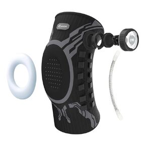 Kuangmi Knob Knee Brace for Pain Relief, Knee Support with Patella Gel Pad & Side Stabilizers, Compression Knee Sleeve for Workout, Arthritis, Joint Pain, Meniscus Tear (Black,Left,Large,Single) in Kuwait