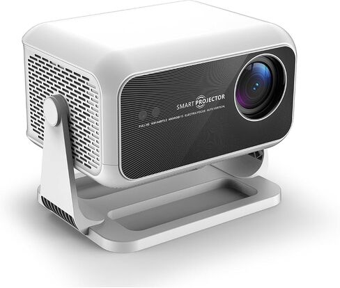 【Netflix-Licensed & Auto Focus/Keystone】Smart Projector with Wifi and Bluetooth, Native 1080P 4K Support Outdoor Movie Projector, Home Ceiling Portable Mini Projector with Stand TV Cast in Saudi Arabia