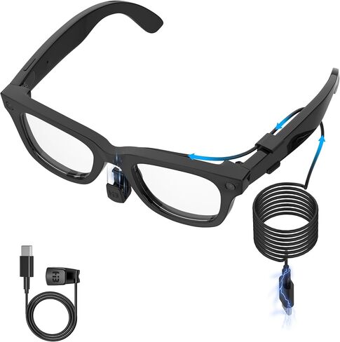 RCstyle Hibloks Charging Cable for Ray-Ban Meta Wayfarer (RW4006&RW4008) Smart Glasses Accessories, 3.9ft Type-C Charging While Using, Portable for Travel/Car/Phone/Laptop/Power Bank Charging in Kuwait