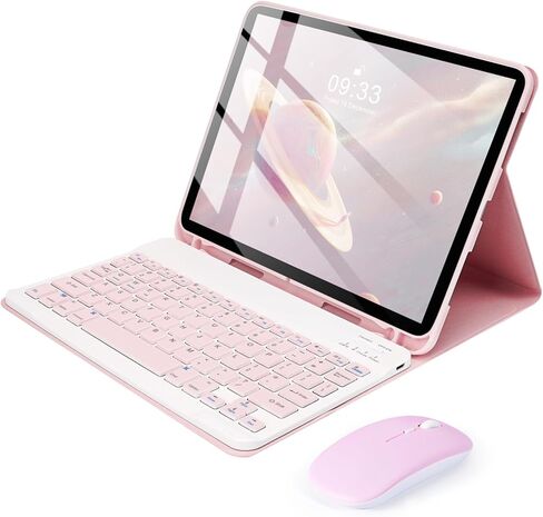 SOPPY Keyboard Case with Touchpad for iPad Air 11-inch (M3 2025 / M2 2024) & Air 5th/4th Gen & iPad Pro 11 inch (1st/2nd/3rd/4th Gen), Detachable Bluetooth Keyboard Cover, Rechargeable, Pink in Kuwait