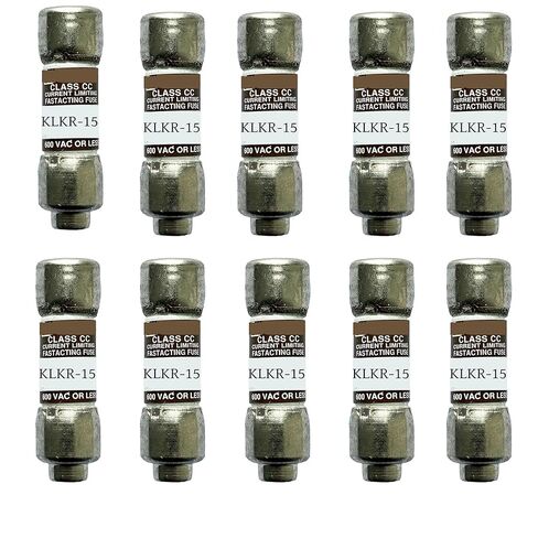 10 عبوات جديدة من صمامات KLKR-15 KLKR-15A KLKR15 600Vac سريعة المفعول، KLKR-15A صمامات خرطوشة رفض الفئة CC الحالية in Kuwait