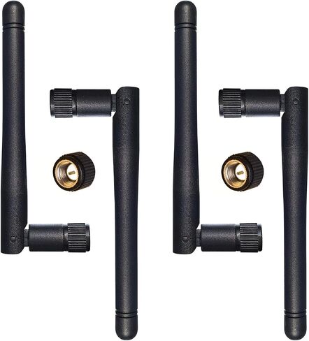 WiFi 6E Tri-Band 2.4GHz 5GHz 6GHz SMA Male Antenna, Compatible with WiFi Router Motherboard Camera PCI-E Network Card USB Adapter Security Camera Video 2-Pack 19.5cm Peak WiFi Antennas in Saudi Arabia