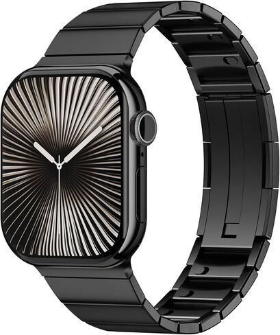 Metal Bands Compatible with Apple Watch Ultra 2 Bands 49mm 46mm 45mm 44mm 42mm 41mm 40mm 38mm iWatch Bands for Men Women,Business Stainless Steel Strap for Apple Watch Series 10 9 8 7 6 5 4 3 SE/2 in Kuwait