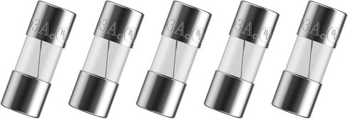 F5AL 5x20mm 5A 125V Fast Blow Glass Fuse, Pack of 5 Glass Fuse 5amp 125 Volt 0.2x0.78 Inch Fast-Acting Tube Fuses for Appliances, Christmas Lights and Outdoor String Lights in Saudi Arabia