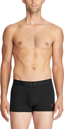 Ralph Lauren Men's 4D Flex Cooling Cotton Cotton Trunks & Boxer Biseds 3 حزم ، Rugby Royal/Red ، Red/Polo Black ، Polo Black/Red ، Small in Kuwait