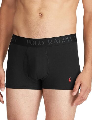 Ralph Lauren Men's 4D Flex Cooling Cotton Cotton Trunks & Boxer Biseds 3 حزم ، Rugby Royal/Red ، Red/Polo Black ، Polo Black/Red ، Small in Kuwait
