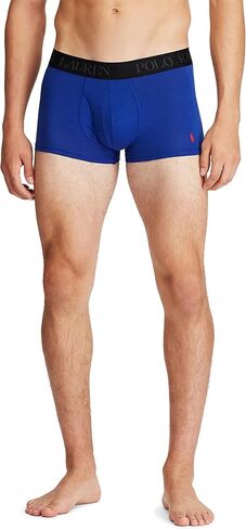 Ralph Lauren Men's 4D Flex Cooling Cotton Cotton Trunks & Boxer Biseds 3 حزم ، Rugby Royal/Red ، Red/Polo Black ، Polo Black/Red ، Small in Kuwait