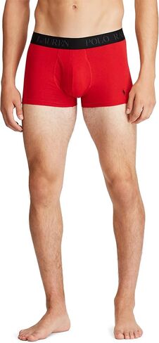 Ralph Lauren Men's 4D Flex Cooling Cotton Cotton Trunks & Boxer Biseds 3 حزم ، Rugby Royal/Red ، Red/Polo Black ، Polo Black/Red ، Small in Kuwait