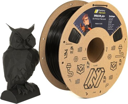 Made in USA - Professional PLA 3D Printer Filament, 1kg, 200mm x 68mm Spool, +/- 0.02mm Manufacturing Tolerance, Fits Most FDM Printers (Black) in Saudi Arabia