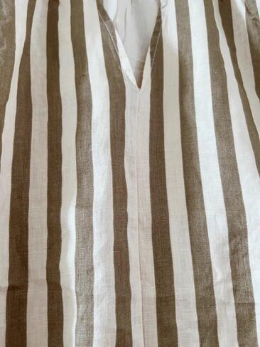 CHARTOU Women Summer Striped Beach Vacation Mini Dress 3/4 Sleeve Boho Chic Outfits Tunic Shift Dress in Saudi Arabia