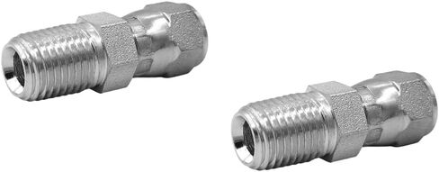(2-PACK) 6505-04-04 Hydraulic Hose Adapter Fitting 1/4" Male (1/4"-18NPTF) × 1/4" Female JIC 37° Swivel (7/16"-20UNF) Straight Pipe Joints Connector Carbon Steel in Saudi Arabia