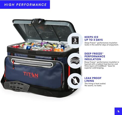 Titan by Arctic Zone 30 Can Zipperless Soft Cooler with HardBody Liner, Seagrass in Saudi Arabia