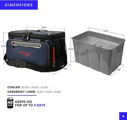 Titan by Arctic Zone 30 Can Zipperless Soft Cooler with HardBody Liner, Seagrass in Saudi Arabia
