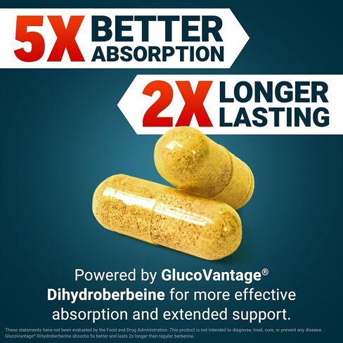 Force Factor Ultra Berberine Maximum Strength, 1200mg Berberine HCl with Ceylon Cinnamon & Chromax Chromium to Support Fat Loss, Metabolism & Weight Management, 60 Capsules in Saudi Arabia