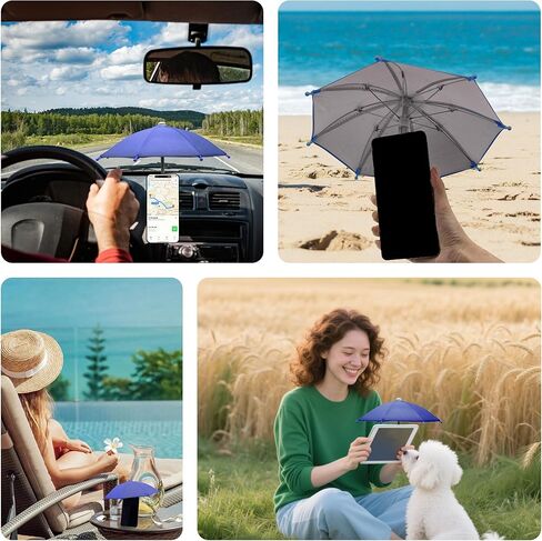 Phone Umbrella, Suction Cup Stand, Anti-Glare Mini Umbrella, Car Bike Navigation Cell Phone Sunshade Holder (Pink) in Saudi Arabia
