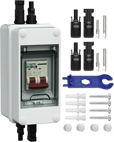 Solar DC Dischonnect Switch 16 AMP 500V DC Breaker Miniature Circuit مع مربع مقاوم للماء IP65 لـ PV stystem و RV و Solar في الهواء الطلق in Kuwait