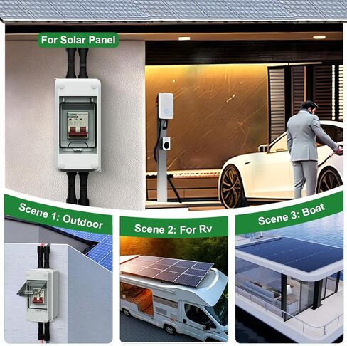 Solar DC Dischonnect Switch 16 AMP 500V DC Breaker Miniature Circuit مع مربع مقاوم للماء IP65 لـ PV stystem و RV و Solar في الهواء الطلق in Kuwait