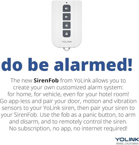 YoLink X3 Version Outdoor Alarm Controller and SirenFob Kit, Ruggedized Battery-Powered Siren/Alarm/Relay Controller, Up to 1/4 Mile Range, 110dB Siren, Alexa, Google, IFTTT, Hub Included in Saudi Arabia