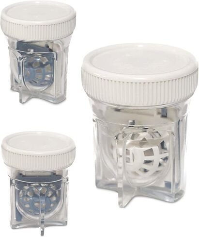 SPORTS WORLD VISION Sclera Contact Lens Case (10 Pieces) Easy to Carry Vented Protective Case, Barrel Shaped Contact Lens Cleaning Container for Everyday Use in Kuwait