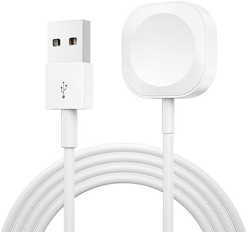 Watch Charger Compatible with Apple Watch Charger, 3.3FT USB C Upgraded Braid Magnetic Fast Charging Cable for iWatch Series Ultra 10 9 8 7 6 SE SE2 5 4 3 2 1 (USB, White) in Kuwait