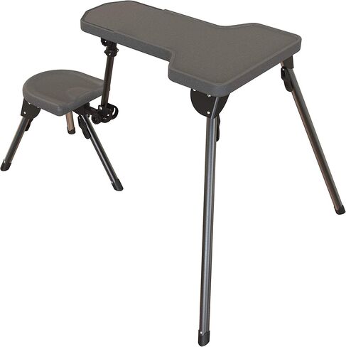 Caldwell Stable Table BR Shooting Bench with 360° Rotation, Leveling Legs, All-Weather Seat for Shooting, Target Practice, Shooting Sports in Kuwait