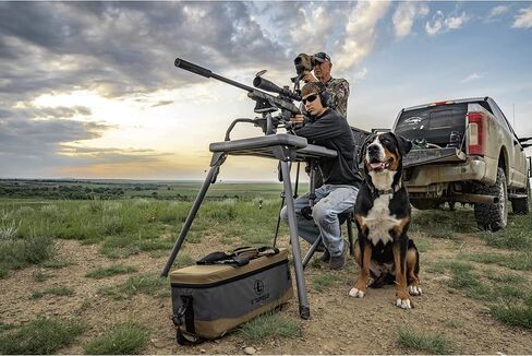 Caldwell Stable Table BR Shooting Bench with 360° Rotation, Leveling Legs, All-Weather Seat for Shooting, Target Practice, Shooting Sports in Kuwait