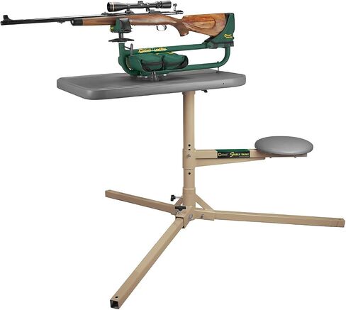 Caldwell Stable Table BR Shooting Bench with 360° Rotation, Leveling Legs, All-Weather Seat for Shooting, Target Practice, Shooting Sports in Kuwait