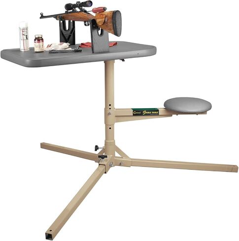 Caldwell Stable Table BR Shooting Bench with 360° Rotation, Leveling Legs, All-Weather Seat for Shooting, Target Practice, Shooting Sports in Kuwait