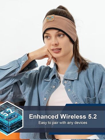 Bluetooth Sleep Headphones Headband, Non-Slip Soft Stretchy Wireless Bluetooth Earphones with 10-Hour Battery Speakers for Sleep Travel Sports Yoga Meditation Running and Housework in Saudi Arabia