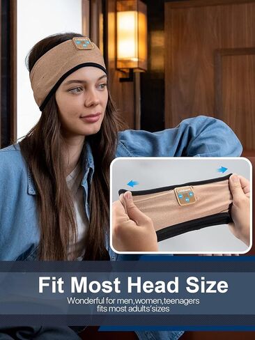 Bluetooth Sleep Headphones Headband, Non-Slip Soft Stretchy Wireless Bluetooth Earphones with 10-Hour Battery Speakers for Sleep Travel Sports Yoga Meditation Running and Housework in Saudi Arabia