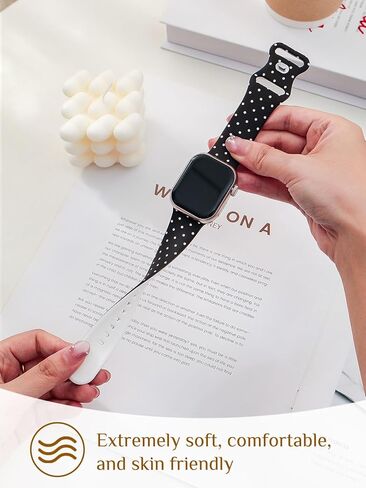Watbro Bowknot Watch Band متوافق مع Apple Watch 38mm 40mm 41mm 42mm 44mm 45mm 49mm نساء الرجال ، Silicone Silicone Cute Sport Strap Design for Apple Watch Ultra Iwatch Series 10 9 8 7 6 5 4 3 2 SE Band in Kuwait