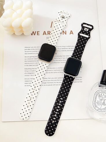 Watbro Bowknot Watch Band متوافق مع Apple Watch 38mm 40mm 41mm 42mm 44mm 45mm 49mm نساء الرجال ، Silicone Silicone Cute Sport Strap Design for Apple Watch Ultra Iwatch Series 10 9 8 7 6 5 4 3 2 SE Band in Kuwait