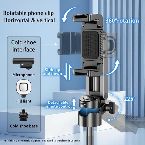 ترايبود Mini Selfie Stick ، ​​ترايبود للهاتف القابل للتمديد مع حجم الجيب البعيد القابل للفصل ، قبضة الهاتف 4-in-1 Mini ، مصراع لاسلكي 10 أمتار ، فوتوغرافي مدونة Livestreaming （أبيض） in Kuwait