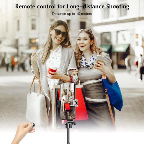 ترايبود Mini Selfie Stick ، ​​ترايبود للهاتف القابل للتمديد مع حجم الجيب البعيد القابل للفصل ، قبضة الهاتف 4-in-1 Mini ، مصراع لاسلكي 10 أمتار ، فوتوغرافي مدونة Livestreaming （أبيض） in Kuwait